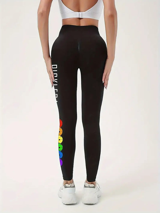 Leggings - Colourful Pickleball Design