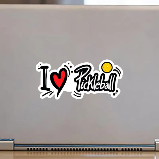 Decal "I Love Pickleball"