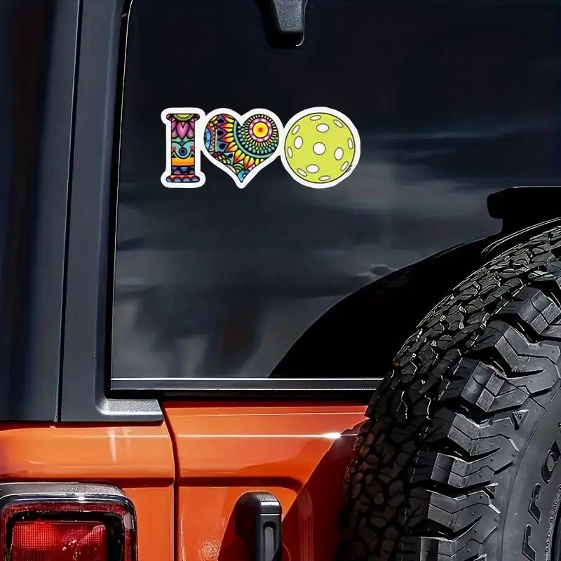 Decal "I Heart Pickleball" Graphic