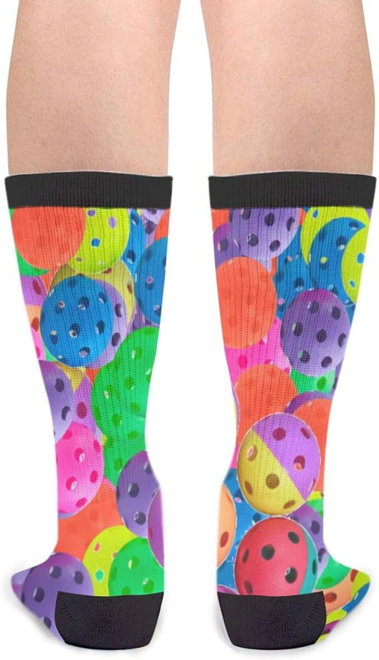 Socks " Pickleballs with black heels"