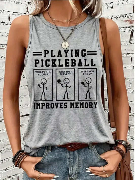 Tank Top "Playing Pickleball Improves Memory"
