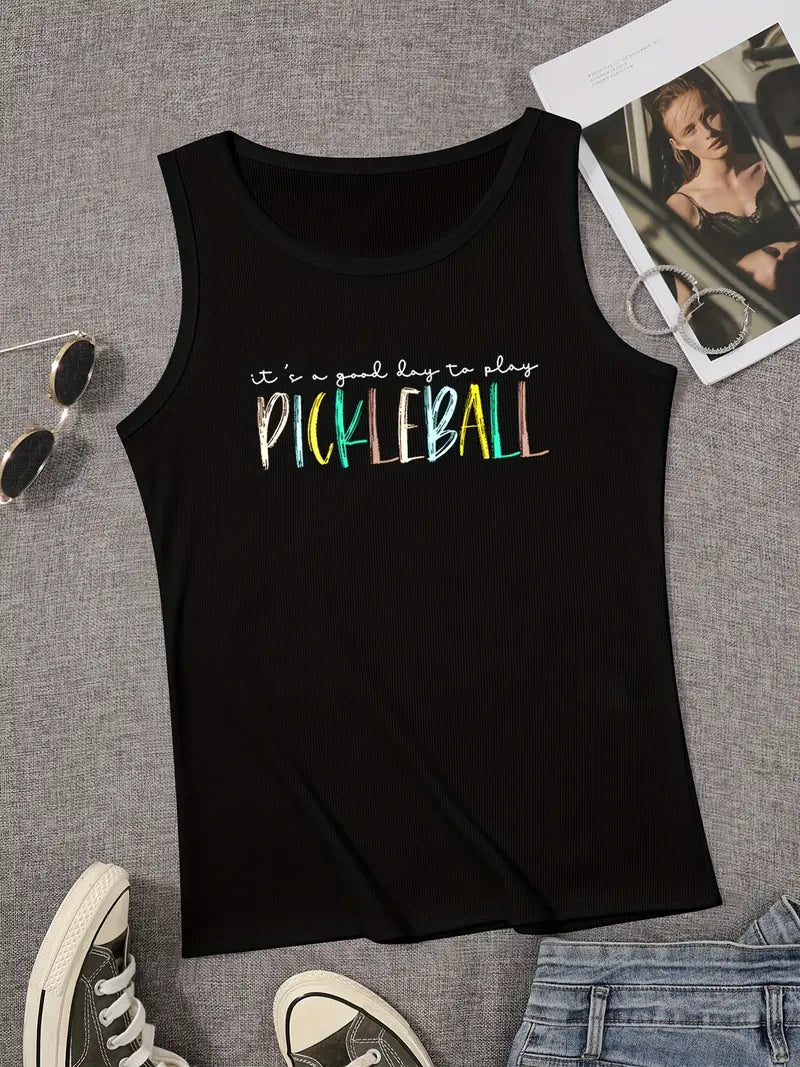 Tank Top "It's a good Day to Play Pickleball"