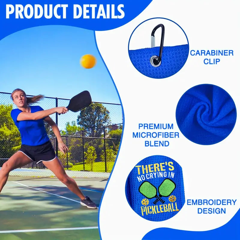 Towel " There's No crying in Pickleball"